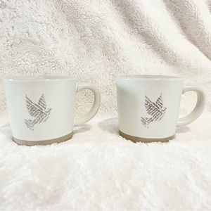 Target Hearth and Hand Stoneware Christmas Dove Mug set NWT